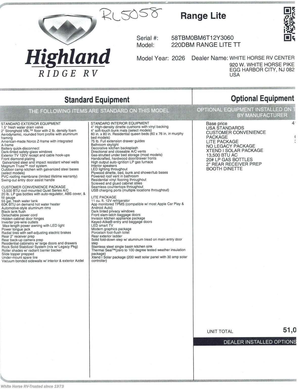 New 2026 Highland Ridge Open Range Range Lite 220DBM available in Egg Harbor City, New Jersey