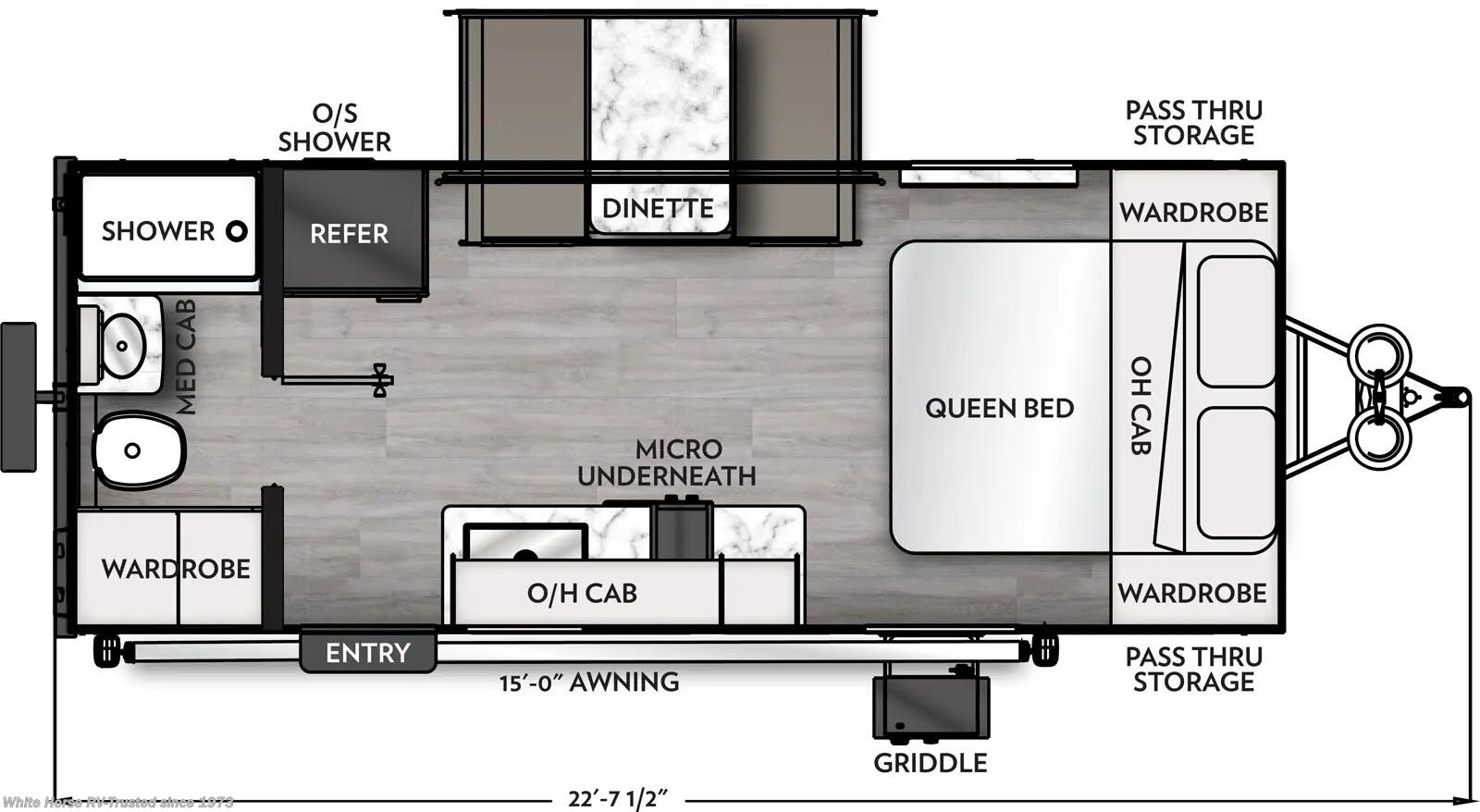 Floorplan of 2026 Coachmen Apex Nano 190RBS