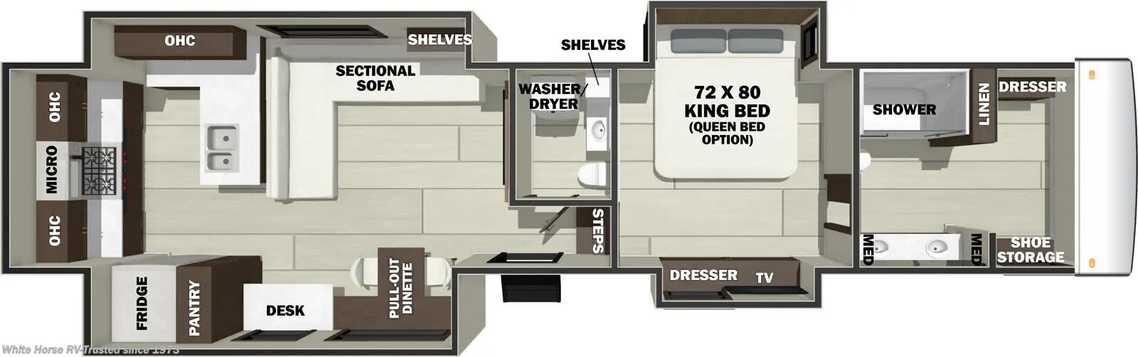 Floorplan of 2026 Forest River RiverStone 43BFC