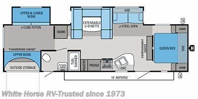 2013 Jayco Eagle 314BDS - Used Travel Trailer For Sale by White Horse RV Center in Egg Harbor City, New Jersey features Heated Underbelly, Extendable, AM/FM/CD, Awning, Water Heater