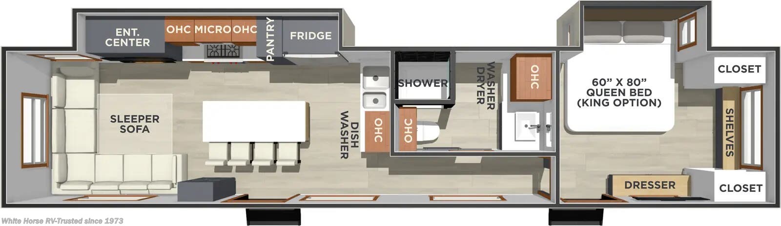 Floorplan of 2026 Forest River Lost Pines HEMLOCK