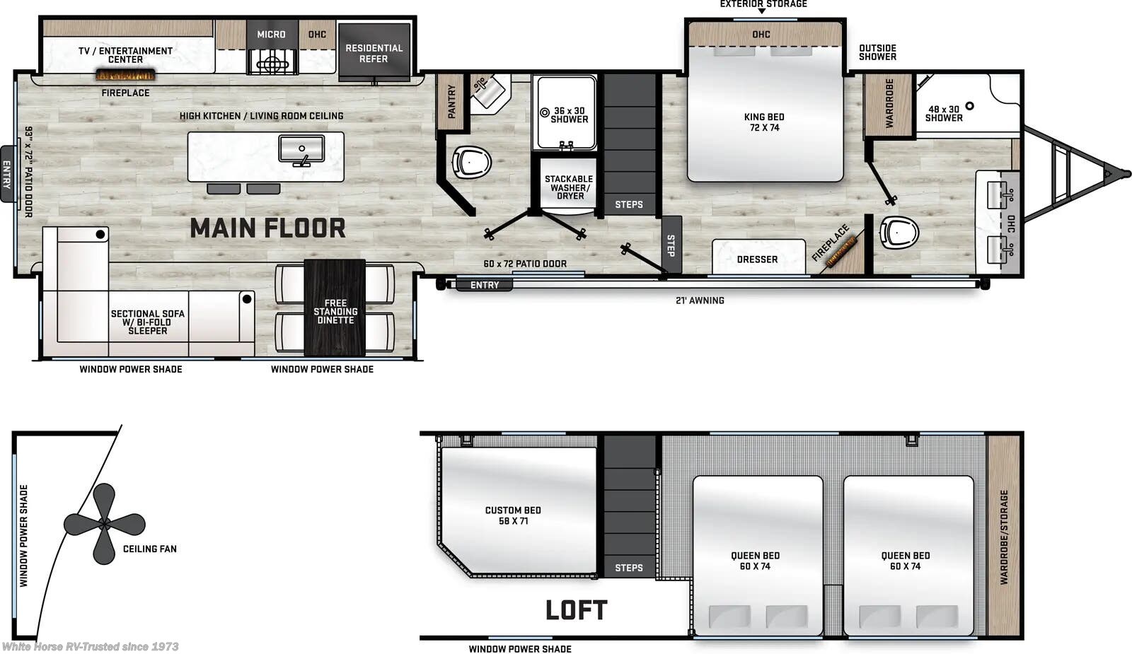 Floorplan of 2026 Coachmen Catalina Destination 43CONDO