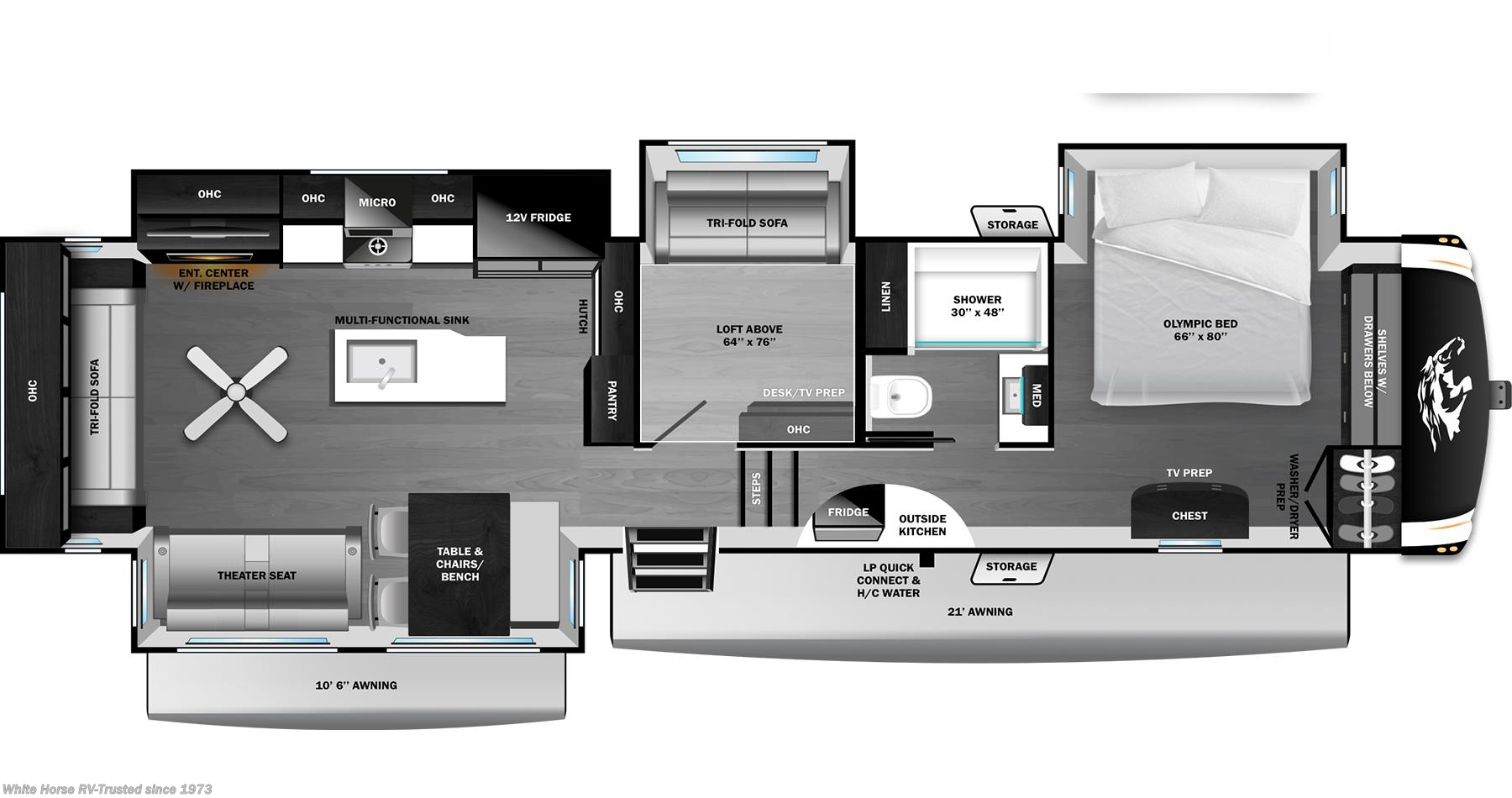 Floorplan of 2026 Highland Ridge Open Range Roamer 35MRQS