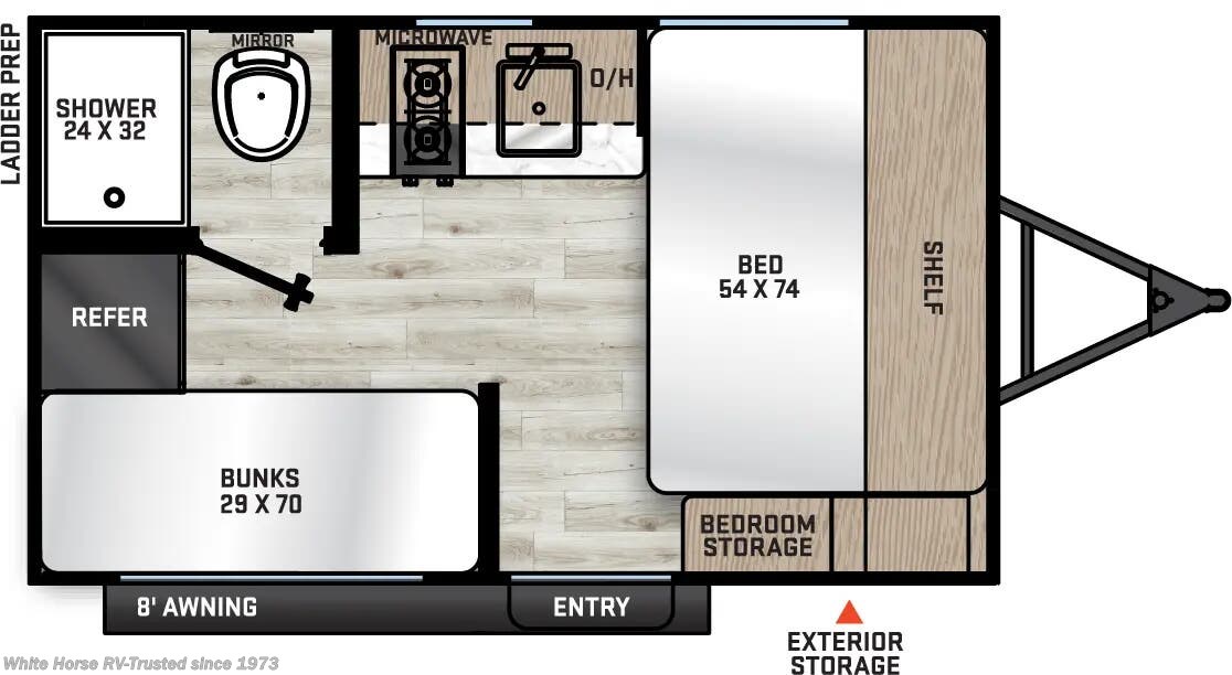 Floorplan of 2026 Coachmen Catalina Summit Series 7 134BHX
