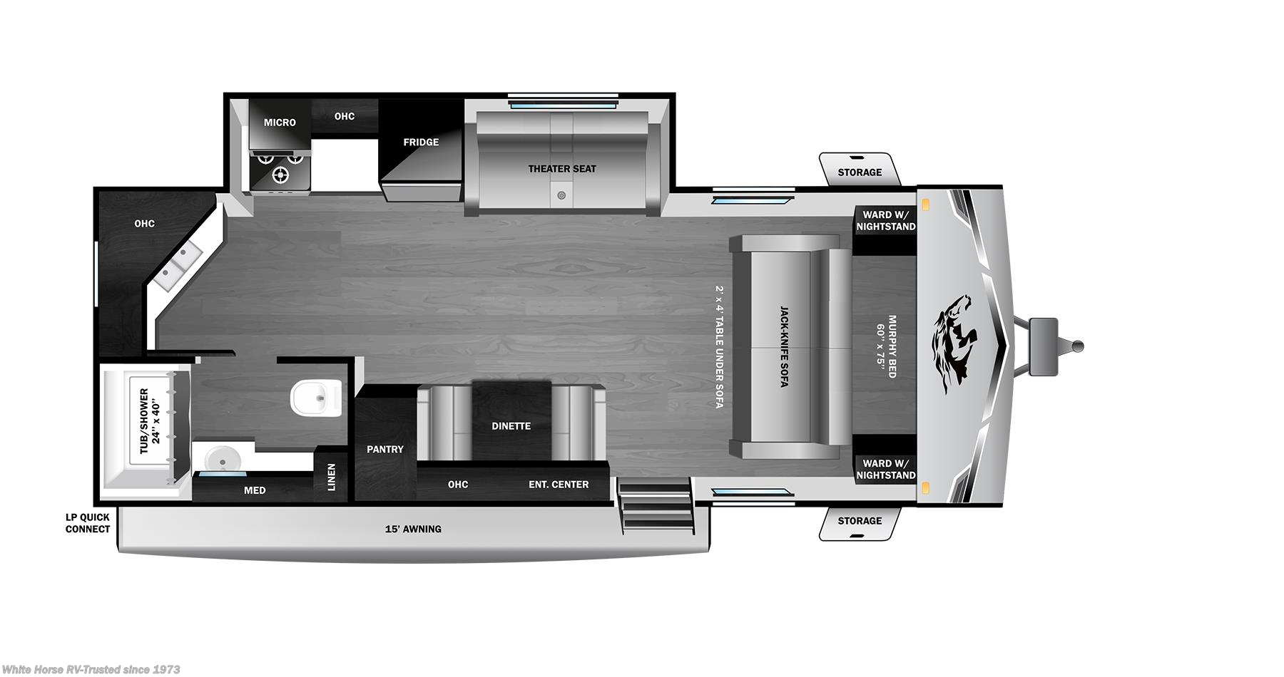 Floorplan of 2026 Highland Ridge Open Range Range Lite 211RKM
