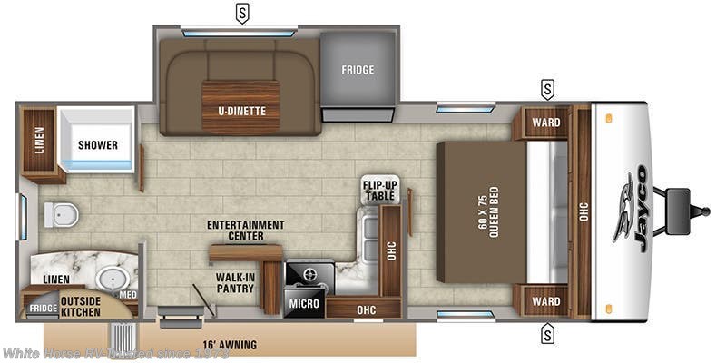2021 Jayco Jay Feather 22RB - Used Travel Trailer For Sale by White Horse RV Center in Egg Harbor City, New Jersey features Air Conditioning, Shower, Smoke Detector, Slideout, Refrigerator