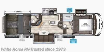 2018 Grand Design Momentum 350M - Used Fifth Wheel For Sale by White Horse RV Center in Egg Harbor City, New Jersey features Bunk Beds, Shower, Bath & 1/2, Water Heater, Theater Seating