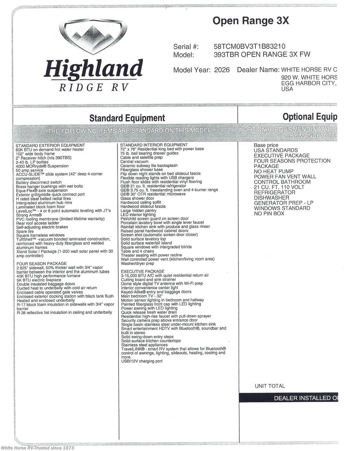 2026 Open Range 3X 393TBR by Highland Ridge from White Horse RV Center in Egg Harbor City, New Jersey