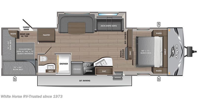 2025 Jayco Jay Flight SLX 294QBS - Used Travel Trailer For Sale by White Horse RV Center in Egg Harbor City, New Jersey features Water Heater, Awning, Slideout, Furnace, Bunk Beds