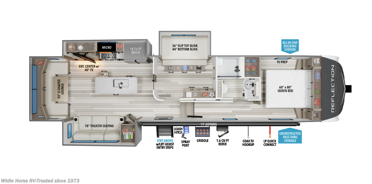 Floorplan of 2027 Grand Design Reflection 324MBS