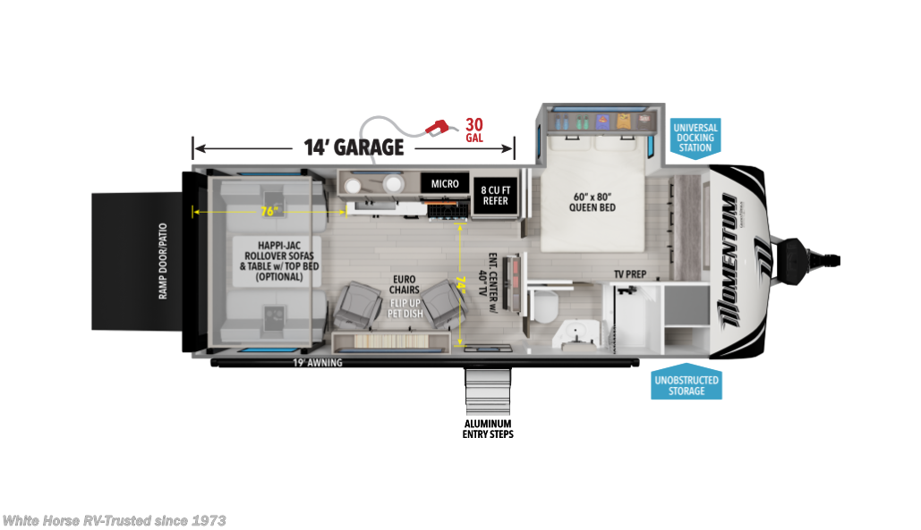 Floorplan of 2027 Grand Design Momentum G-Class 21G