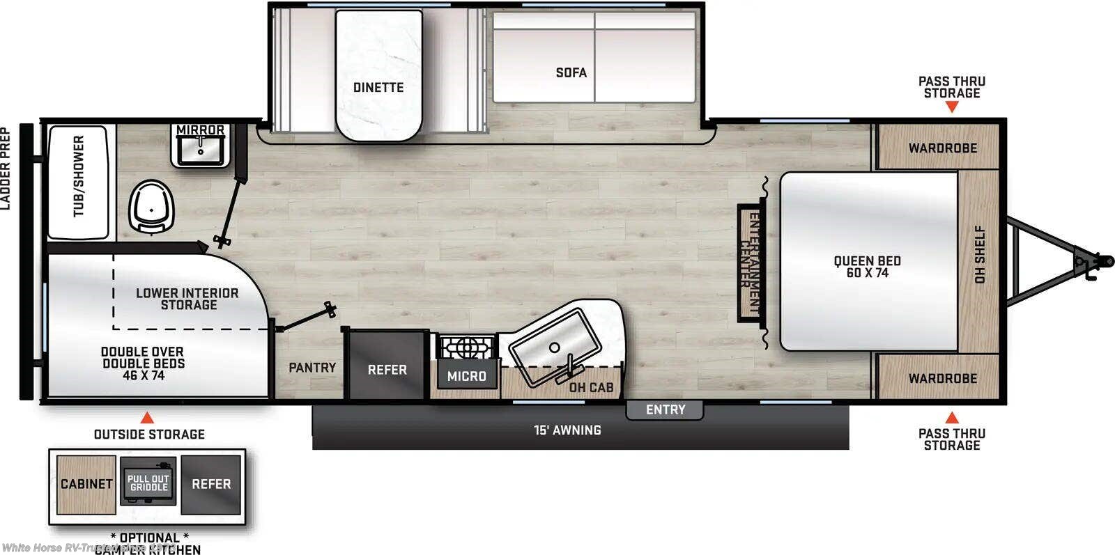Floorplan of 2027 Coachmen Catalina Summit Series 8 261BHS