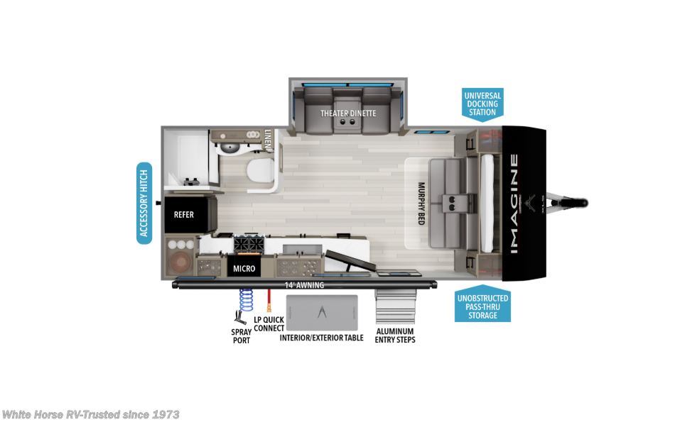Floorplan of 2027 Grand Design Imagine XLS 17MKE