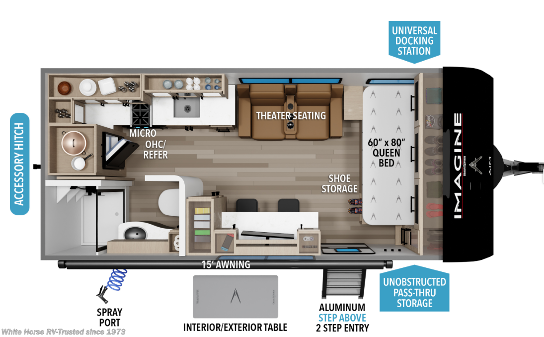 Floorplan of 2027 Grand Design Imagine AIM 19MLA