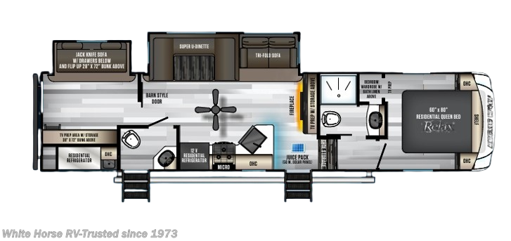 Floorplan of 2022 Forest River Cherokee Arctic Wolf 321BH