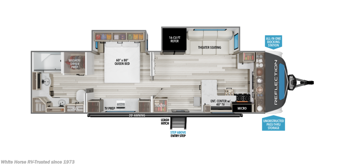 Floorplan of 2027 Grand Design Reflection 322FKTS