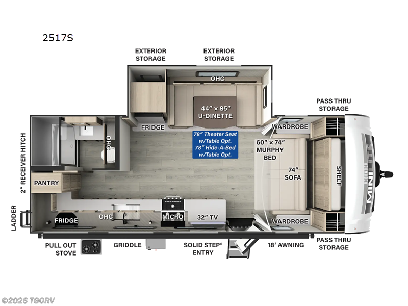 2025 Forest River Rockwood Mini Lite 2517S - New Travel Trailer For Sale by TGORV in Greeley, Colorado features Slideout
