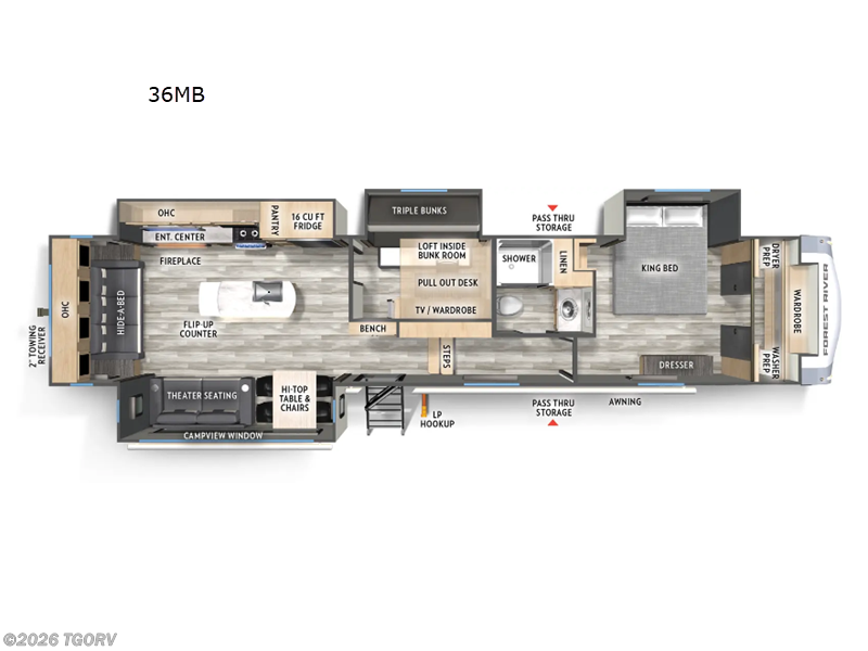 2025 Forest River Cardinal 36MB - New Fifth Wheel For Sale by TGORV in Greeley, Colorado features Slideout