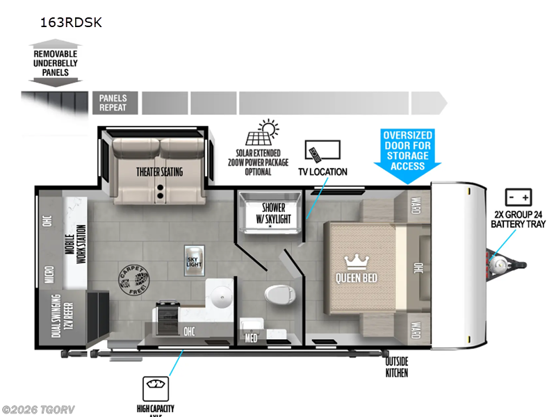2026 Forest River Wildwood FSX 163RDSK - New Travel Trailer For Sale by TGORV in Greeley, Colorado features Slideout