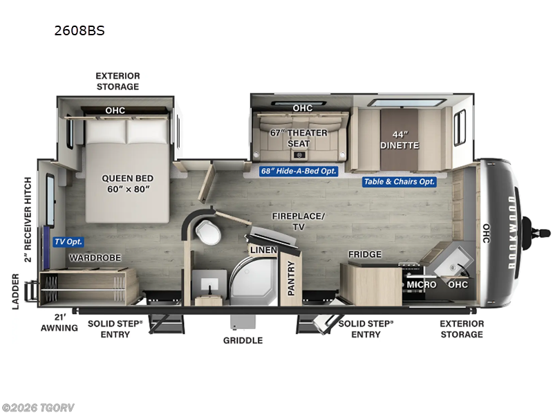 2026 Forest River Rockwood Ultra Lite 2608BS - New Travel Trailer For Sale by TGORV in Greeley, Colorado features Slideout