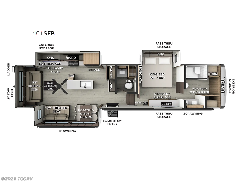2026 Forest River Rockwood Signature 401SFB - New Fifth Wheel For Sale by TGORV in Greeley, Colorado features Slideout