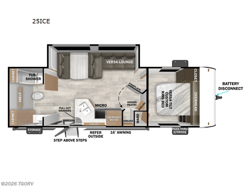 2026 Forest River Wildwood X-Lite 25ICE - New Travel Trailer For Sale by TGORV in Greeley, Colorado features Slideout