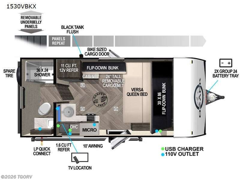 2022 Forest River Ozark 1530VBKX - Used Travel Trailer For Sale by TGORV in Greeley, Colorado