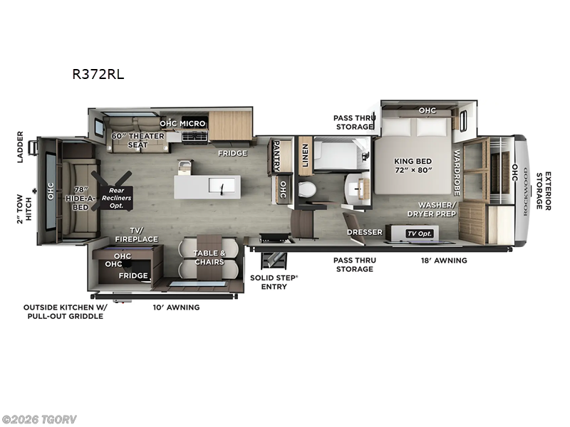 2026 Forest River Rockwood Signature R372RL - New Fifth Wheel For Sale by TGORV in Greeley, Colorado features Slideout