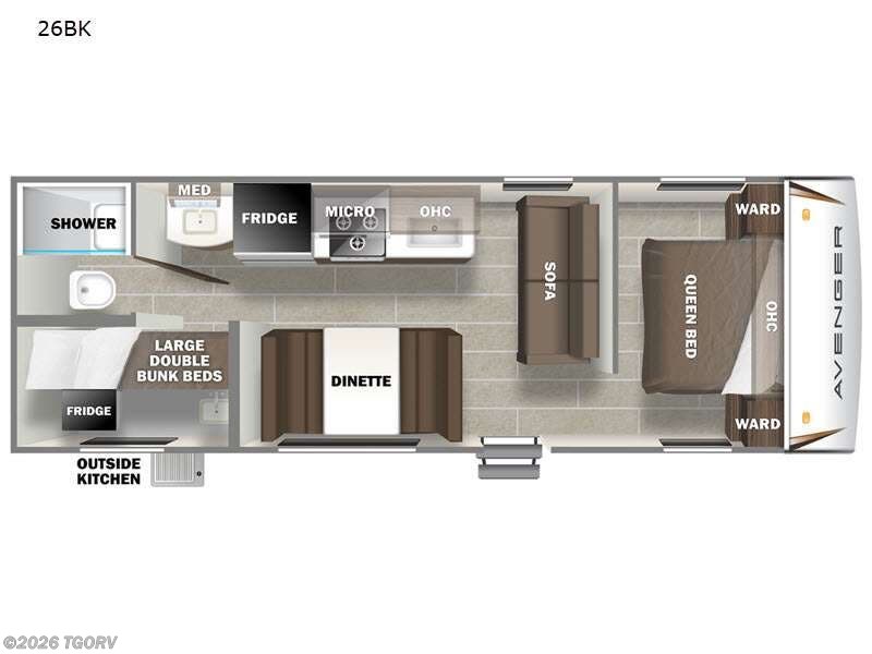 2021 Prime Time Avenger 26BK - Used Travel Trailer For Sale by TGORV in Greeley, Colorado