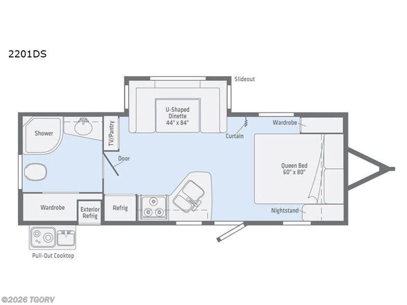 2019 Winnebago Minnie 2201DS - Used Travel Trailer For Sale by TGORV in Greeley, Colorado features Slideout