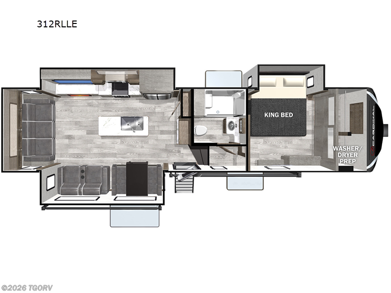 2023 Forest River Cardinal 312RLLE - Used Fifth Wheel For Sale by TGORV in Greeley, Colorado features Slideout