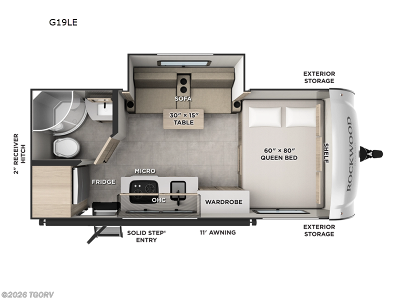 2026 Forest River Rockwood Geo Pro G19LE - New Travel Trailer For Sale by TGORV in Greeley, Colorado features Slideout
