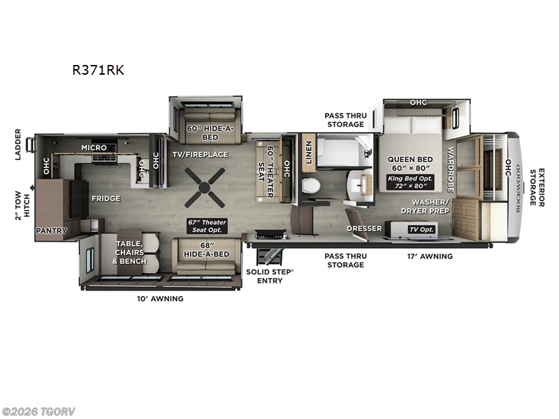 2027 Forest River Rockwood Signature R371RK - New Fifth Wheel For Sale by TGORV in Greeley, Colorado features Slideout