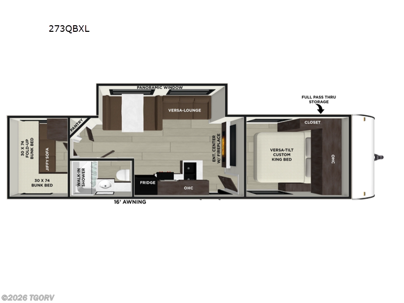 2027 Forest River Wildwood X-Lite 273QBXL - New Travel Trailer For Sale by TGORV in Greeley, Colorado features Slideout