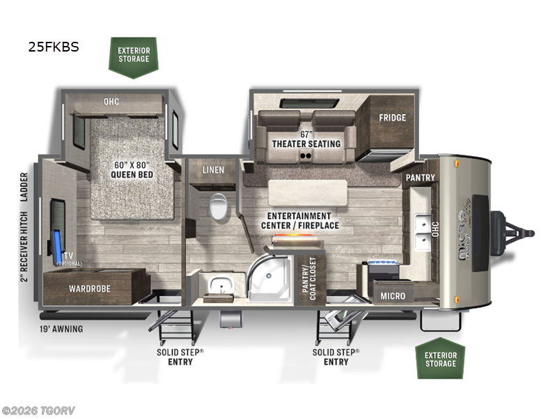 2023 Forest River Flagstaff Micro Lite 25FKBS - Used Travel Trailer For Sale by TGORV in Greeley, Colorado features Slideout