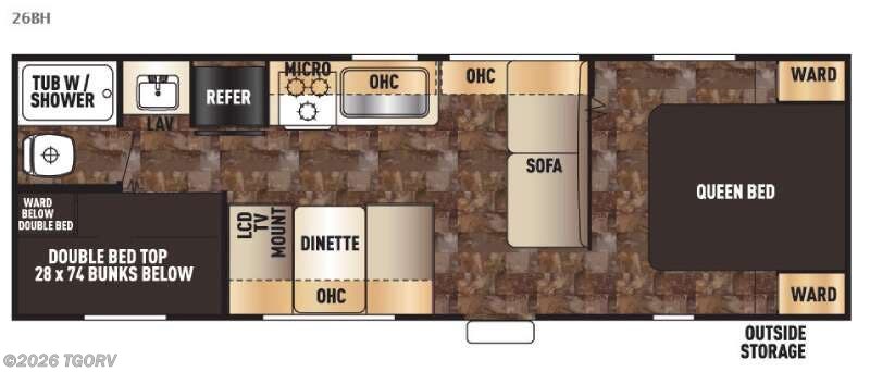 2016 Forest River Cherokee Grey Wolf 26BH - Used Travel Trailer For Sale by TGORV in Greeley, Colorado