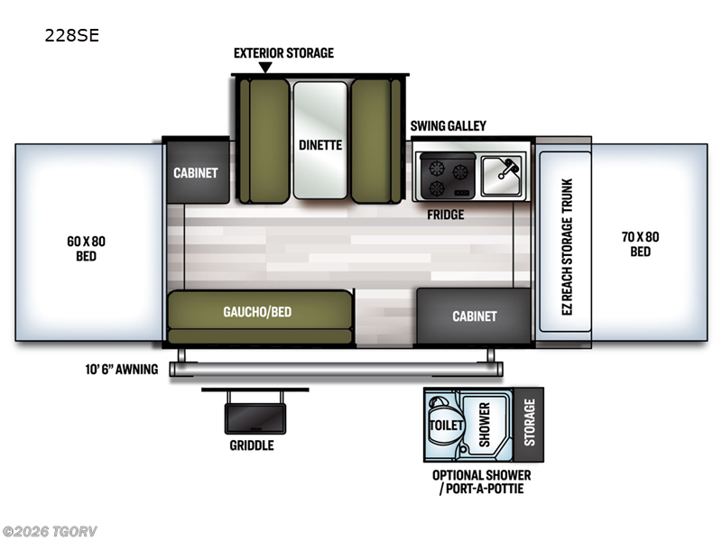 2022 Forest River Flagstaff SE 228SE - Used Popup For Sale by TGORV in Greeley, Colorado features Slideout