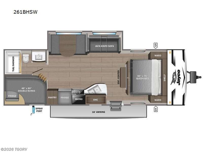 2024 Jayco Jay Flight SLX 261BHSW - Used Travel Trailer For Sale by TGORV in Greeley, Colorado features Slideout