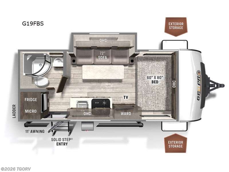 2023 Forest River Rockwood Geo Pro G19FBS - Used Travel Trailer For Sale by TGORV in Greeley, Colorado features Slideout