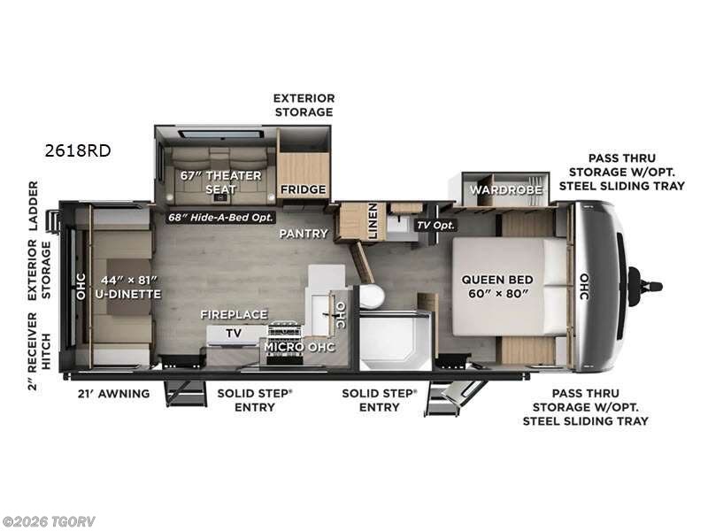 2027 Forest River Rockwood Ultra Lite 2618RD - New Travel Trailer For Sale by TGORV in Greeley, Colorado features Slideout