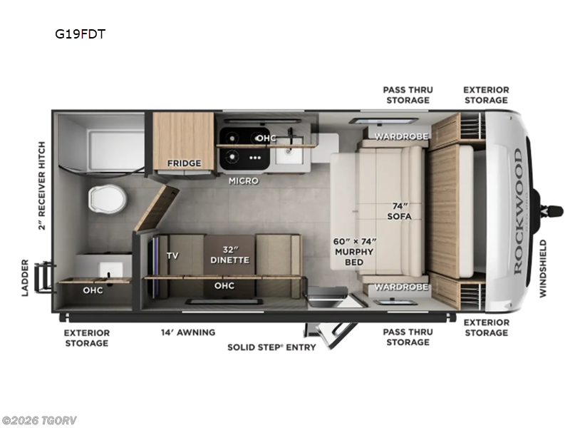 2027 Forest River Rockwood Geo Pro G19FDT - New Travel Trailer For Sale by TGORV in Greeley, Colorado