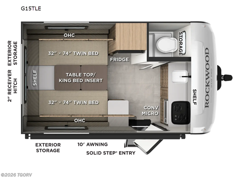 2027 Forest River Rockwood Geo Pro G15TLE - New Travel Trailer For Sale by TGORV in Greeley, Colorado