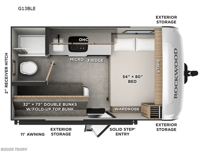 2027 Forest River Rockwood Geo Pro G13BLE - New Travel Trailer For Sale by TGORV in Greeley, Colorado