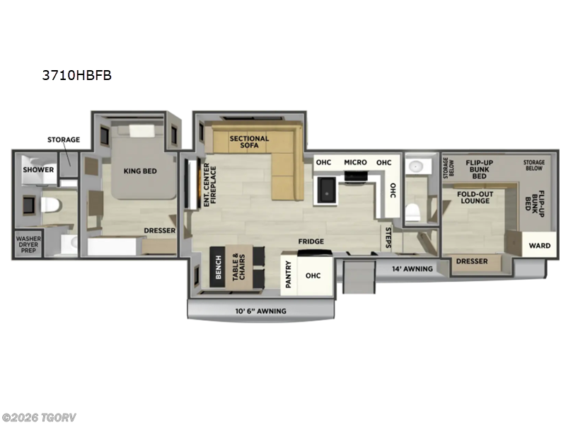 2027 Forest River Sandpiper 3710HBFB - New Fifth Wheel For Sale by TGORV in Greeley, Colorado features Slideout