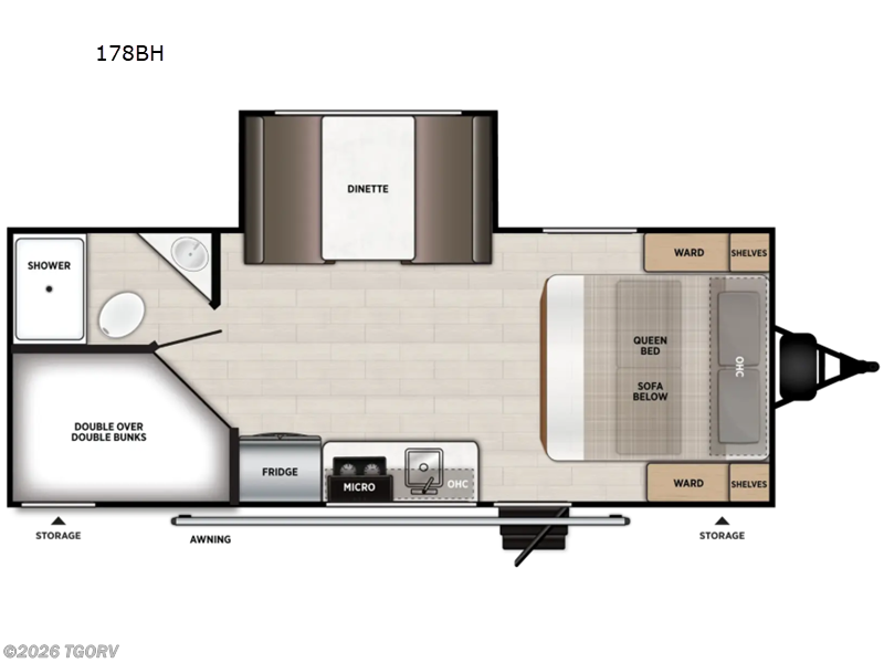 2027 Forest River Wildwood FSX 178BH - New Travel Trailer For Sale by TGORV in Greeley, Colorado features Slideout