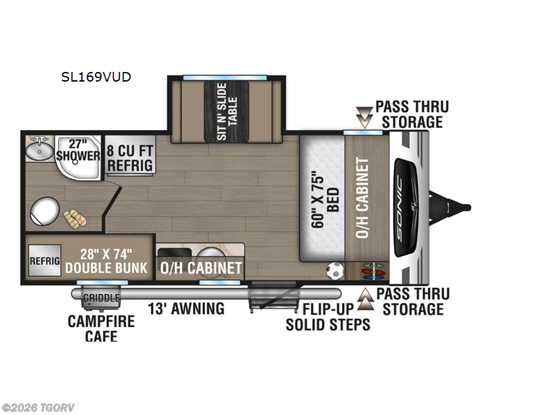 2025 Venture RV Sonic Lite SL169VUD - Used Travel Trailer For Sale by TGORV in Greeley, Colorado features Slideout