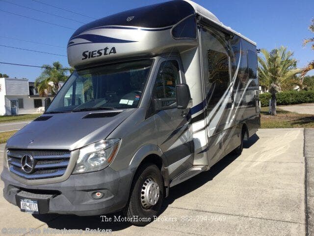 2016 Thor Motor Coach Siesta Sprinter 24SR (in Titusville, FL) - Used Class C For Sale by The Motorhome Brokers in Salisbury, Maryland features Shower, Fire Extinguisher, Inverter, CO Detector, Air Conditioning