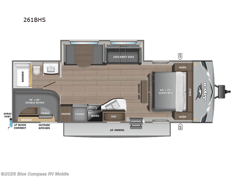2026 Jayco Jay Flight SLX 261BHS - New Travel Trailer For Sale by Blue Compass RV Mobile in Theodore, Alabama features Slideout