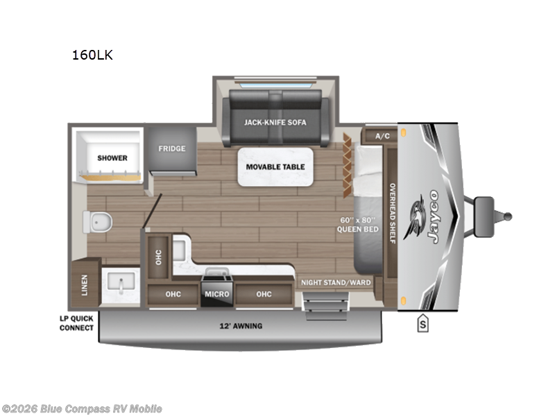 2026 Jayco Jay Flight SLX 160LK - New Travel Trailer For Sale by Blue Compass RV Mobile in Theodore, Alabama features Slideout
