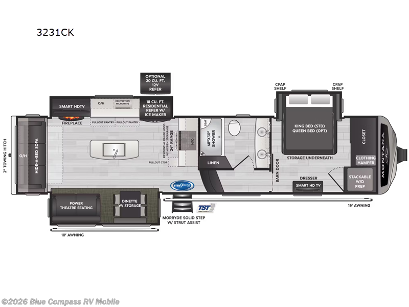2023 Keystone Montana 3231CK - Used Fifth Wheel For Sale by Blue Compass RV Mobile in Theodore, Alabama features Slideout